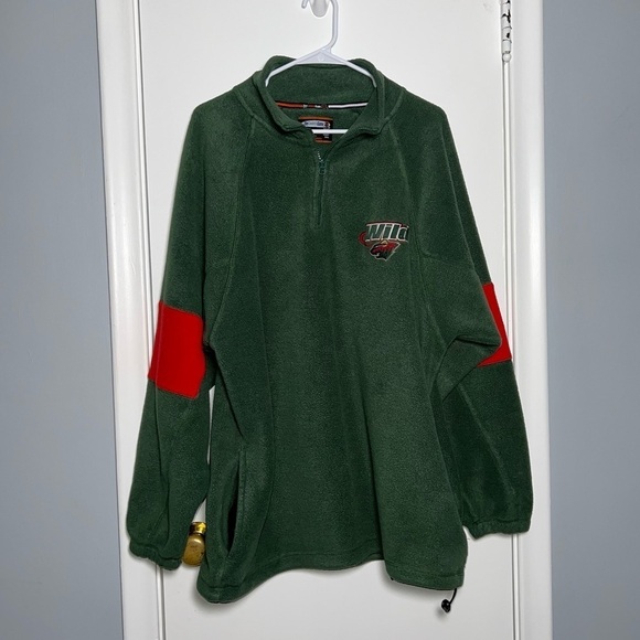 Minnesota Wild Y2K Fleece Quarter Zip 1/4 zip Vintage - Picture 1 of 6